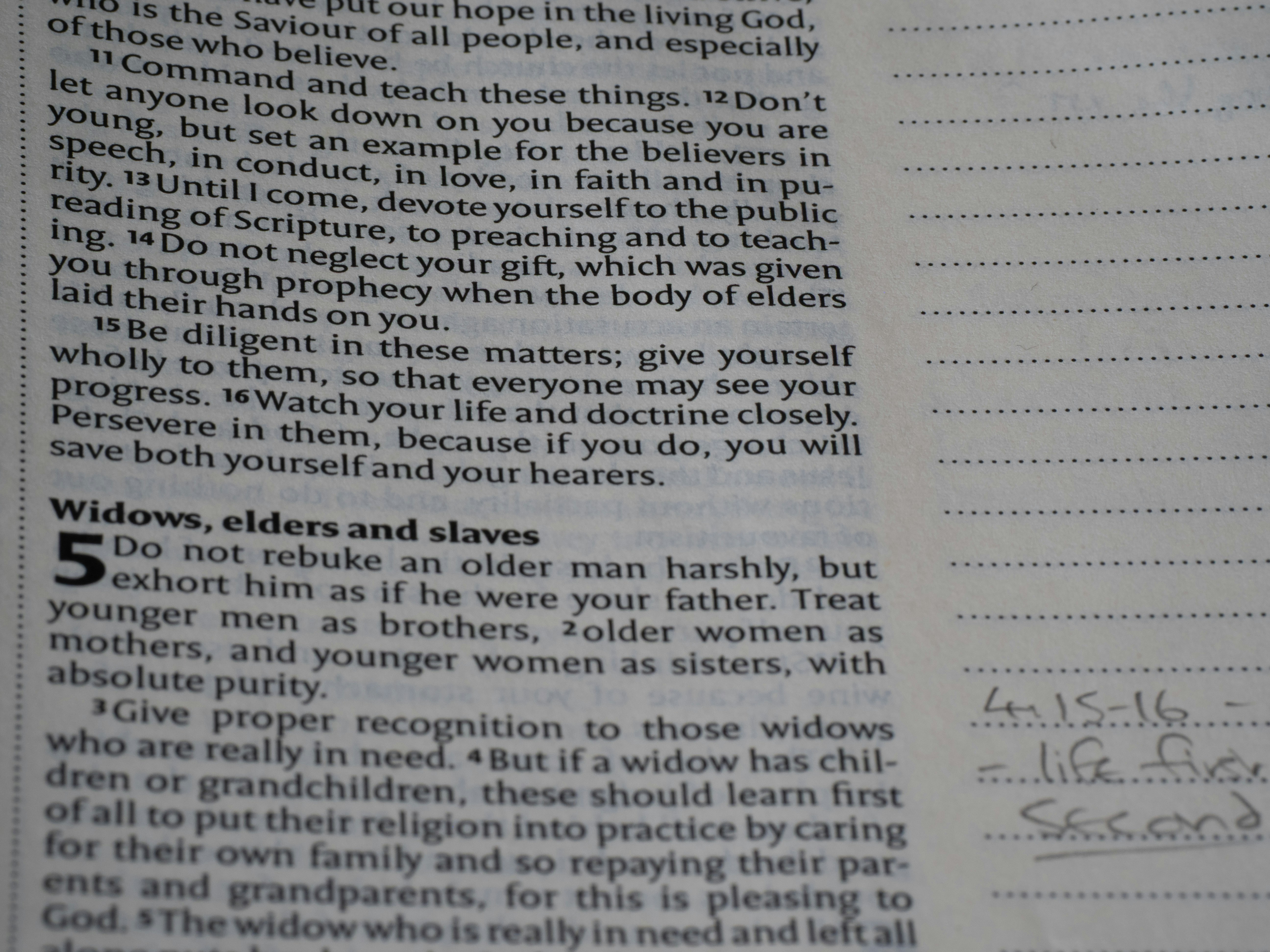 close up, bokeh, bible, new testament, christian, history, text, reading, bible study, devotions, christianity, scripture, epistle, letter, paul, timothy, 1 timothy, youth, church leadership, false teaching, godly life, community, gospel,